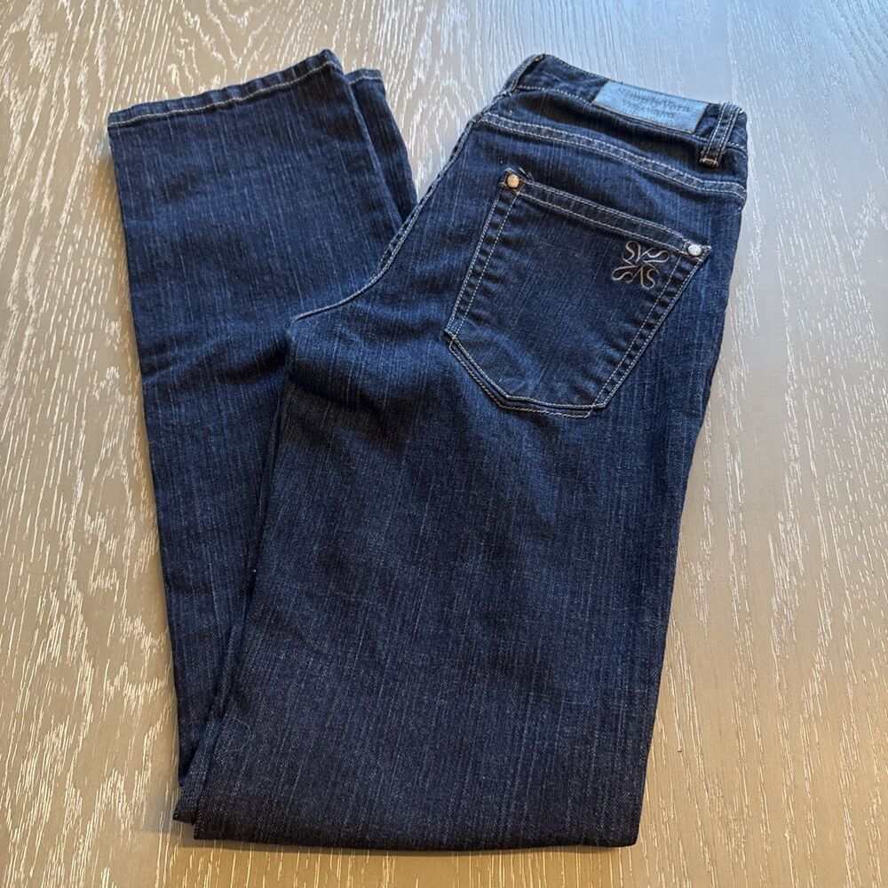Simply Vera Vera Wang Womens Blue Wash Denim Straight Leg Jeans Size 4